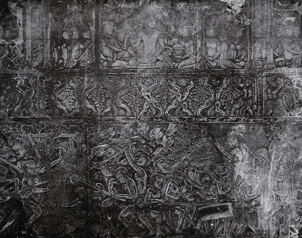 Nakhon Thom [Angkor Wat], Cambodia []. Photograph, 1981, from a negative by John Thomson, 1866.