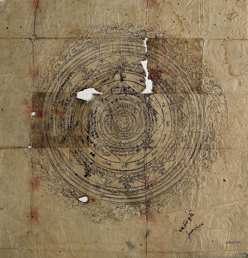 Astrological chart . Woodcut .