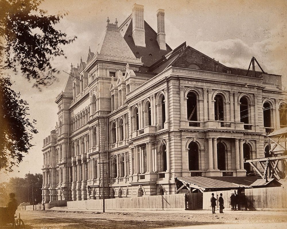 New York State Capitol, Albany, New York: exterior. Photograph, ca. 1880.