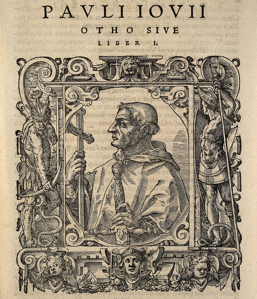 Paolo Giovio . Woodcut, 1578.