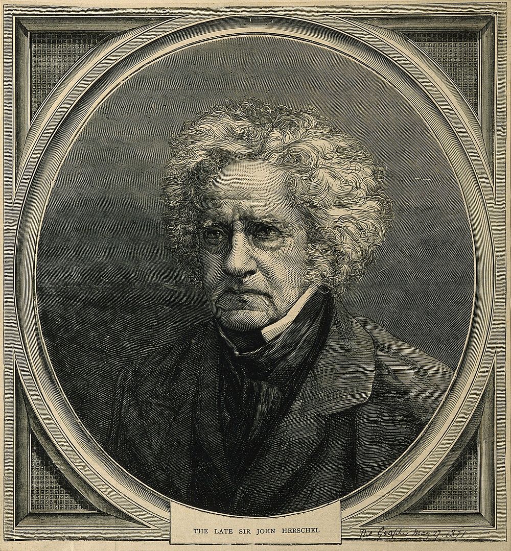 Sir John Frederick William Herschel. Wood engraving, 1871.