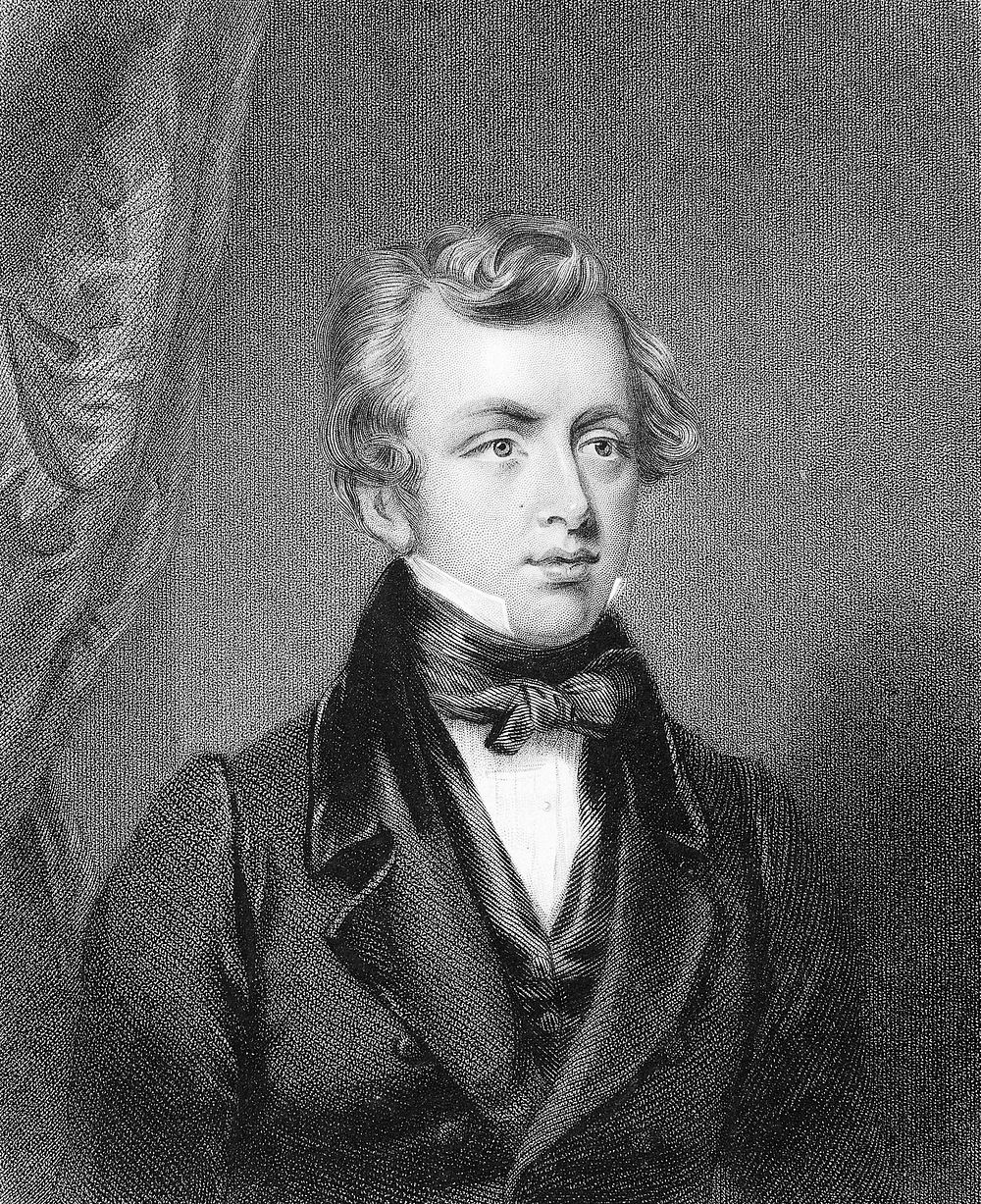 George William Frederick Howard, 7th Earl of Carlisle. Stipple engraving by H. Cook, 1840.