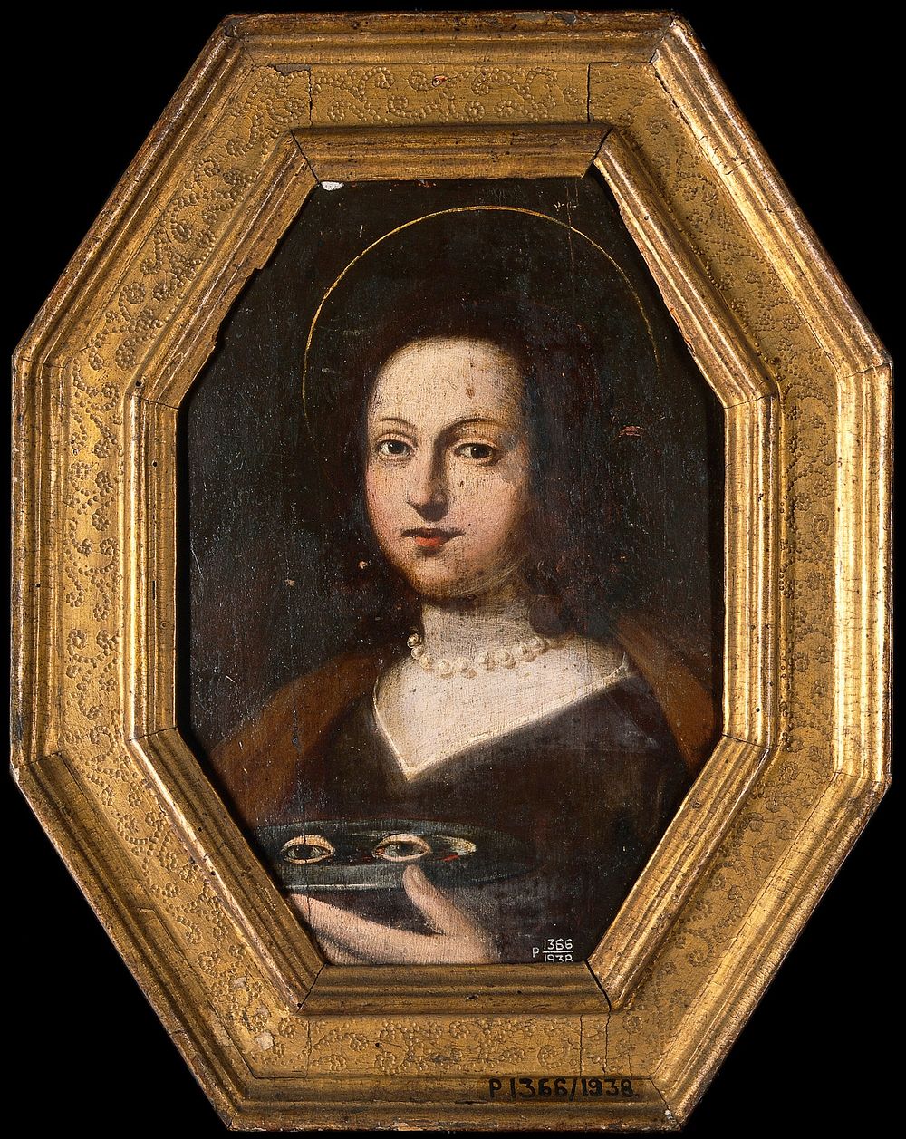 Saint Lucy. Oil painting by an Italian  painter, 18th  century.