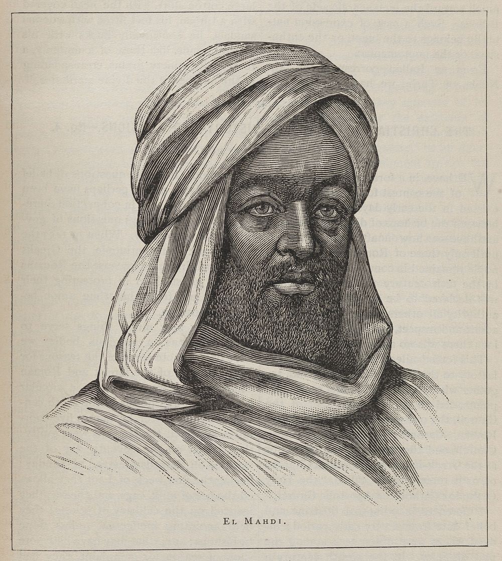 Illustration of El Mahdi. The phrenological journal, 1885.