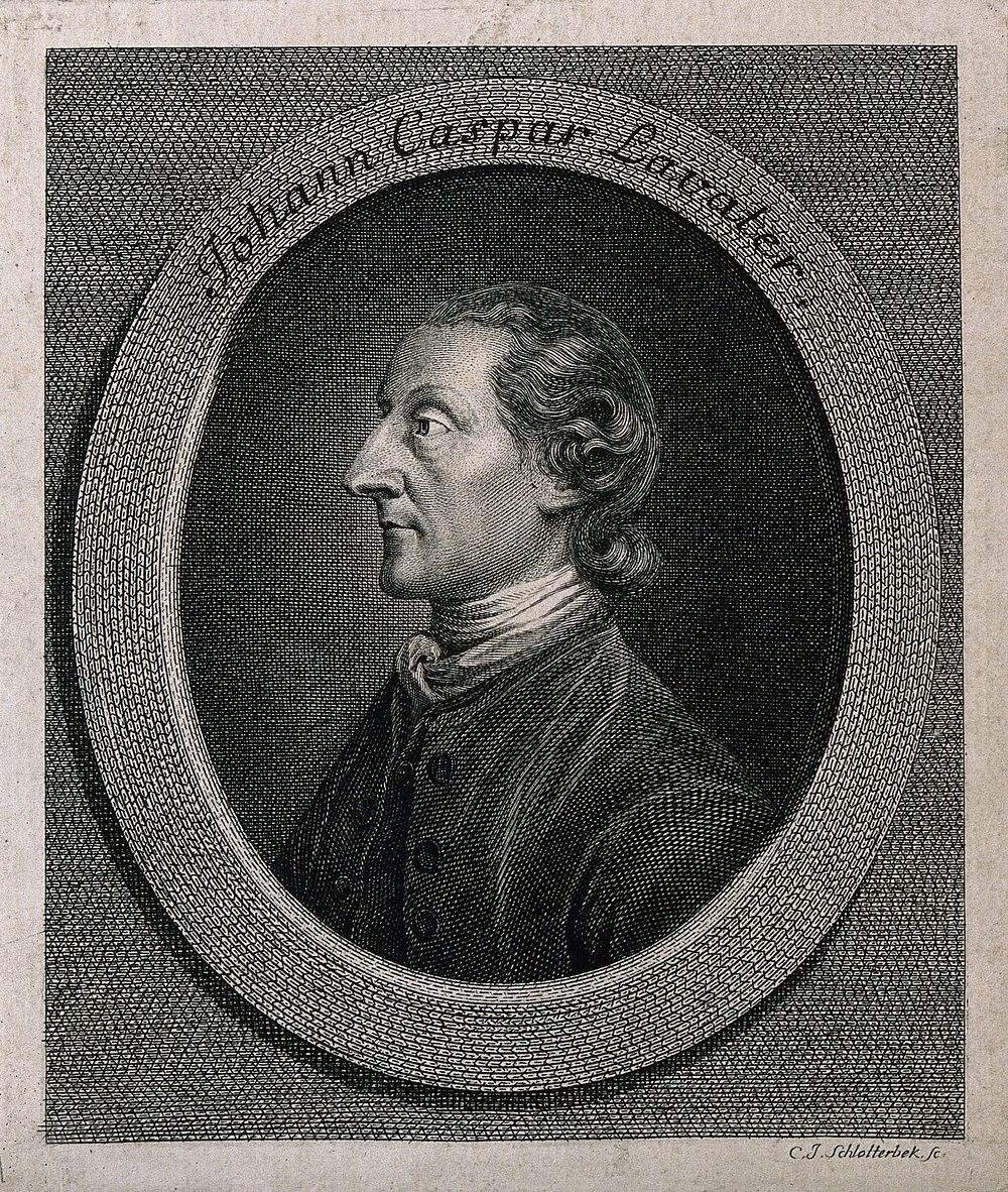 Johann Caspar Lavater. Line engraving by C. J. Schlotterbeck.