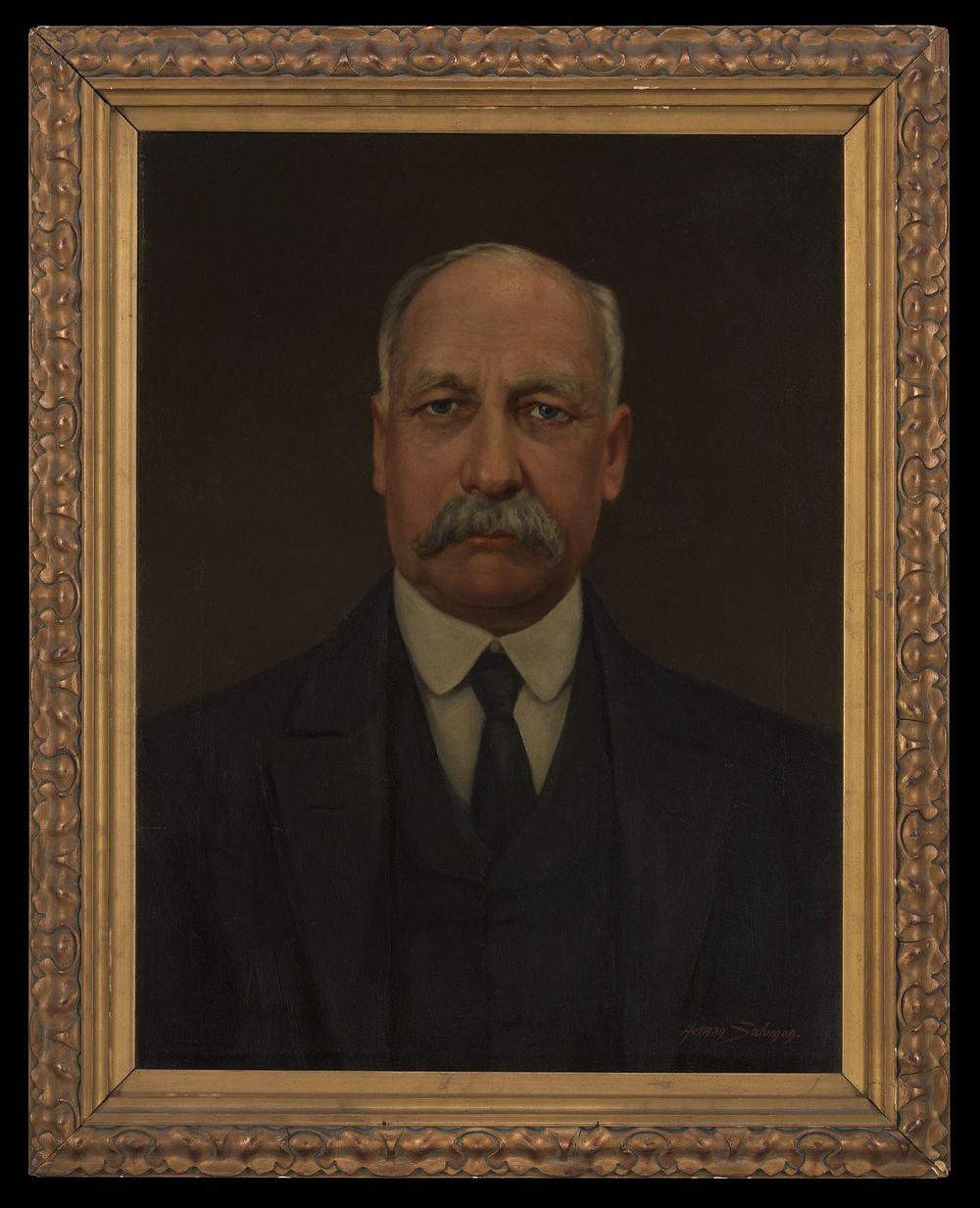 Daniel Berthelot (1865-1927). Oil painting by Harry Herman Salomon after a photograph.
