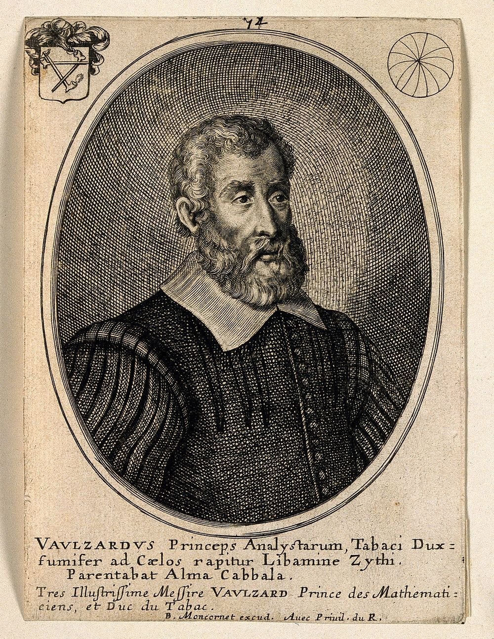 Jean-Louis de Vaulézard. Line engraving by B. Moncornet.