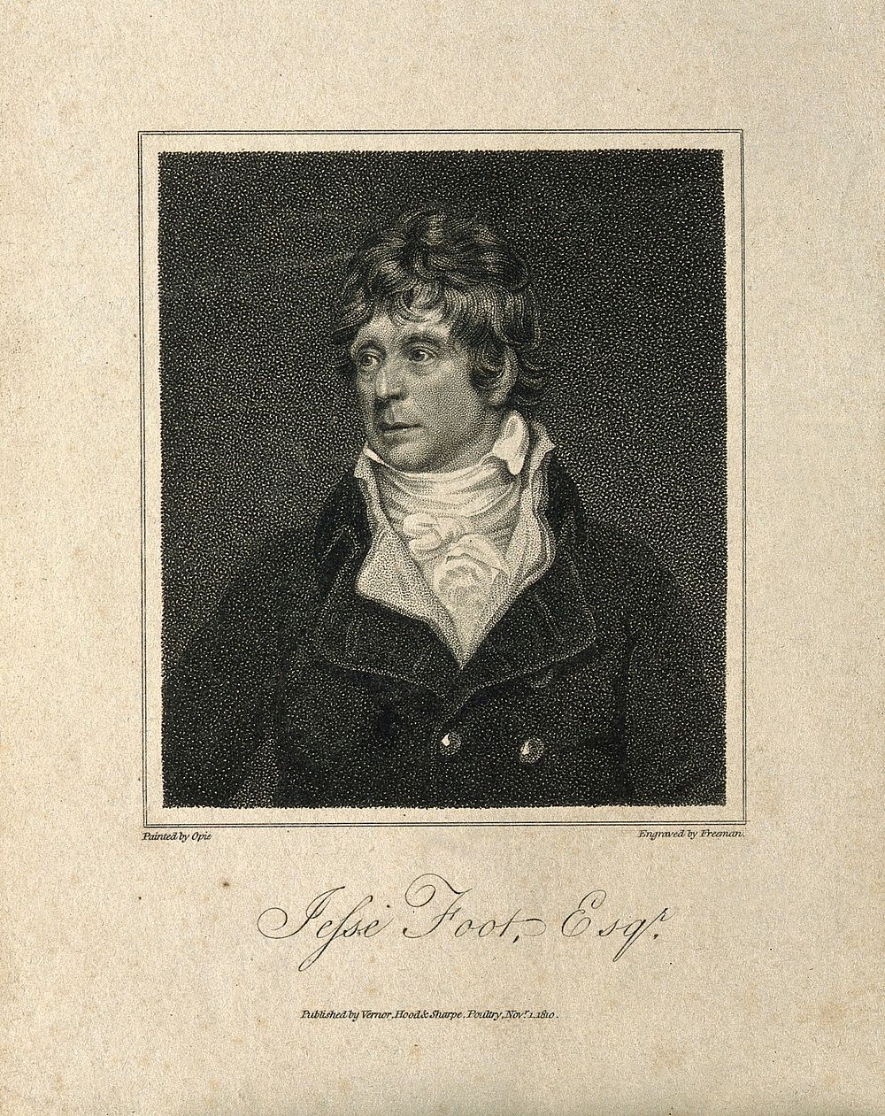 Jesse Foot. Stipple engraving by S. Freeman, 1810, after J. Opie.