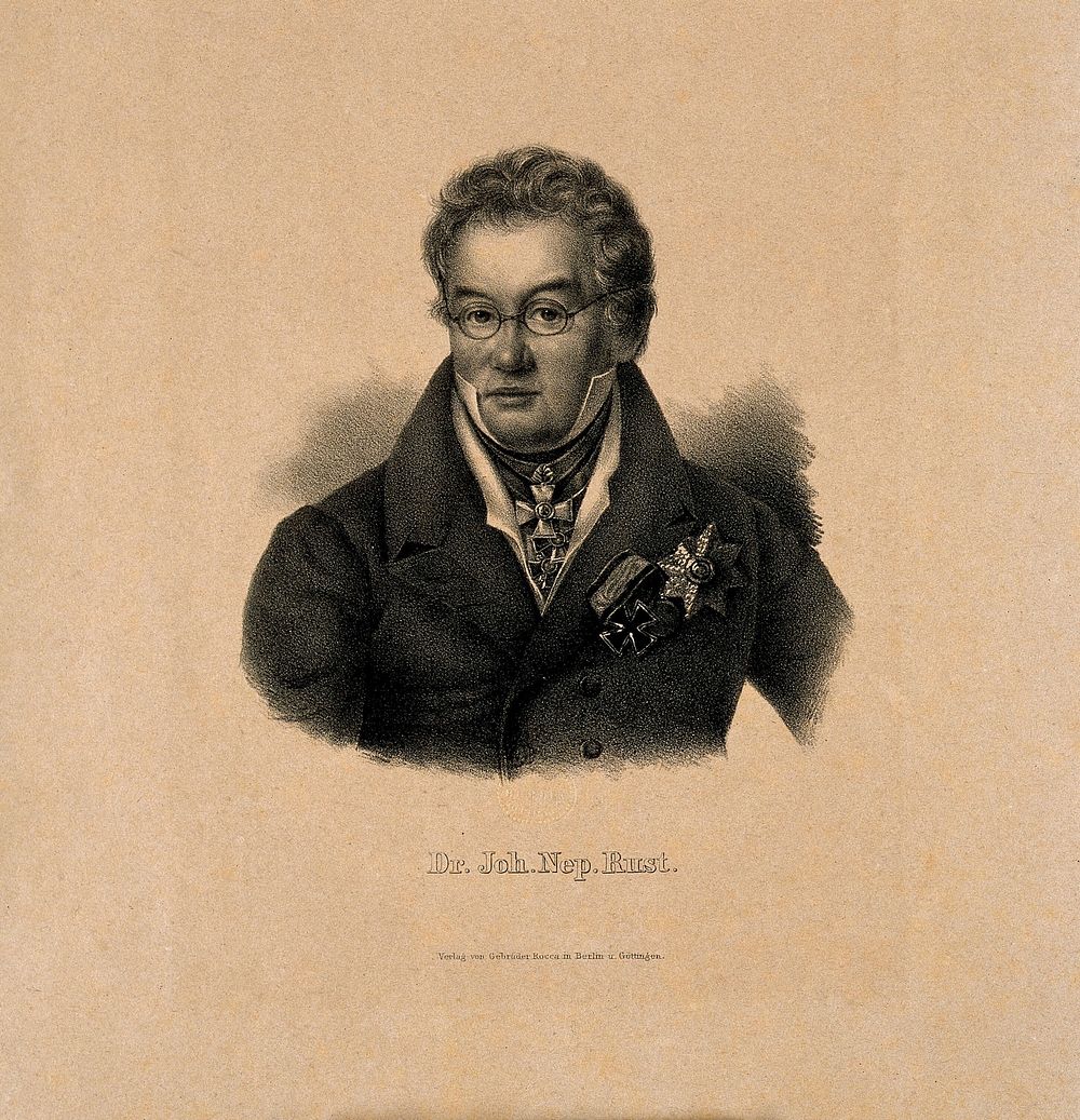 Johann Nepomuk Rust. Lithograph.