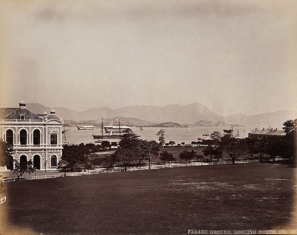 Hong Kong: the Parade Ground, looking north. Photograph by W.P. Floyd, ca. 1873.