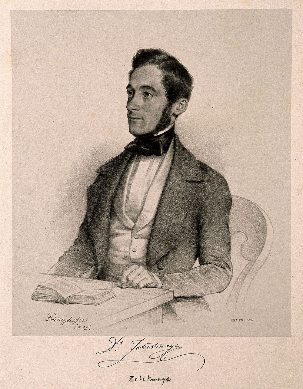 Franz Zehetmayer. Lithograph by A. Prinzhofer, 1845.