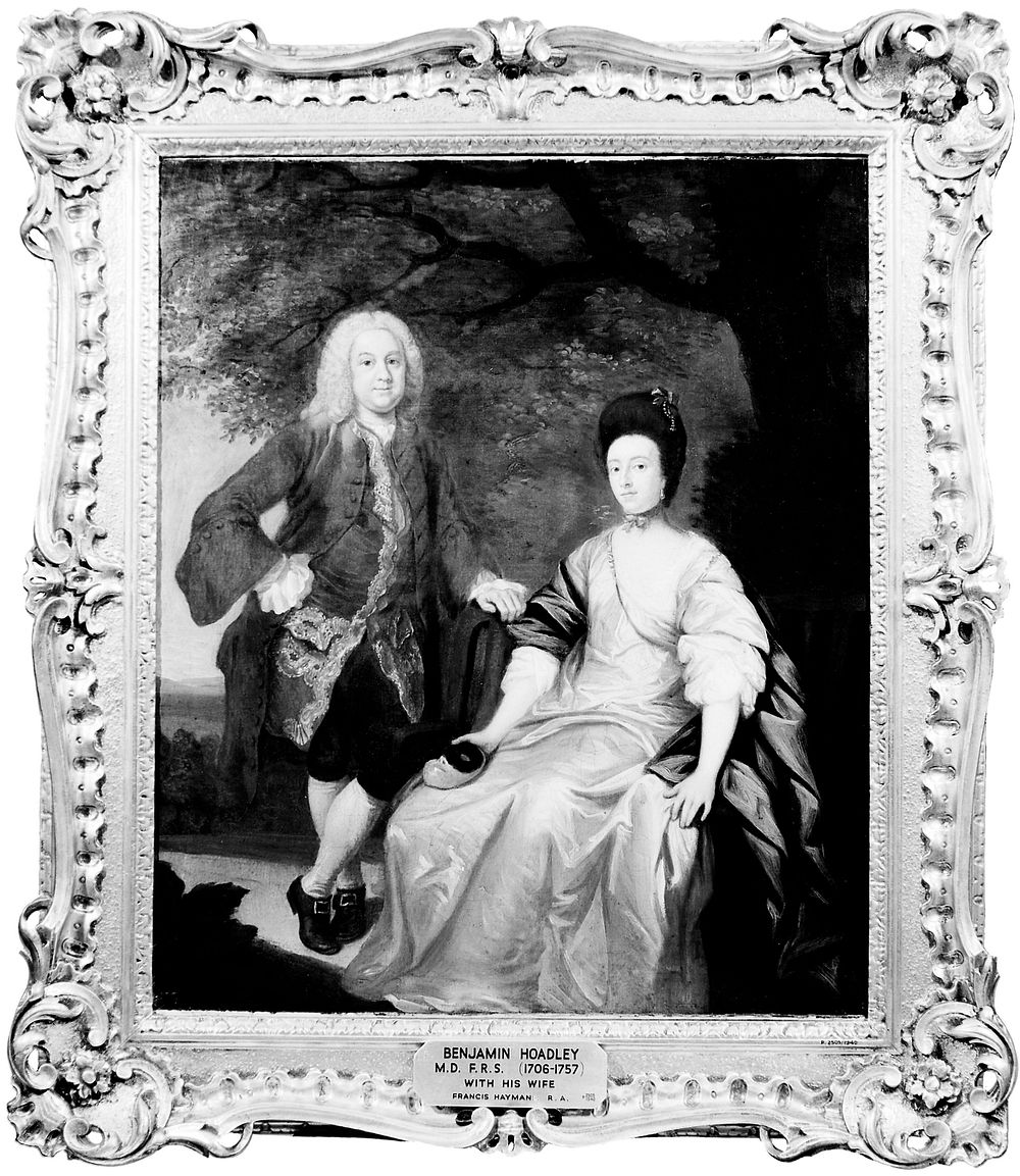 Benjamin Hoadly and his wife. Oil painting by Francis Hayman.