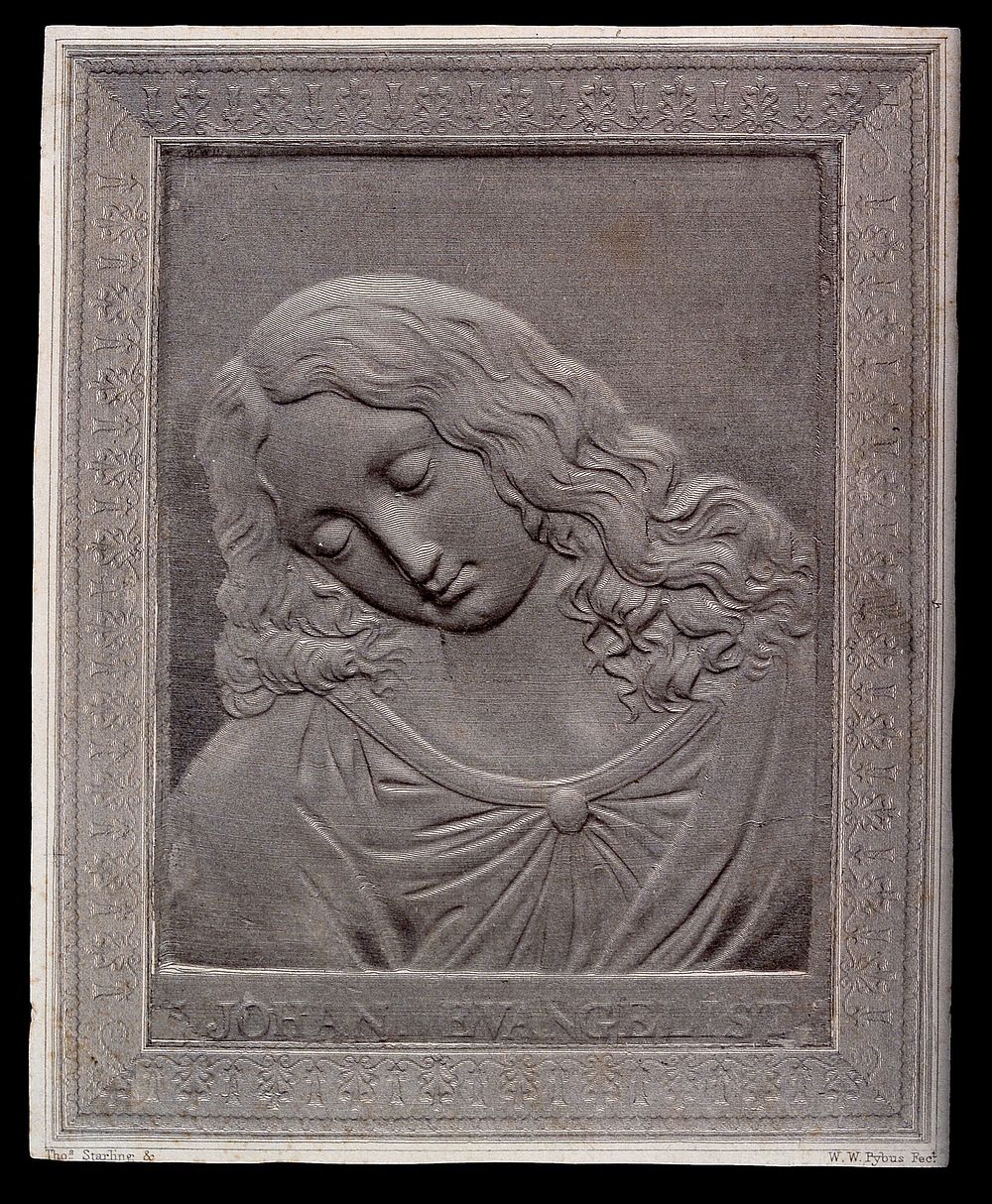 Saint John the Evangelist. Engraving by W.W. Pybus and T. Starling.