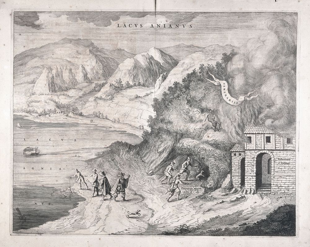The lake of Agnano. Etching, 16--.