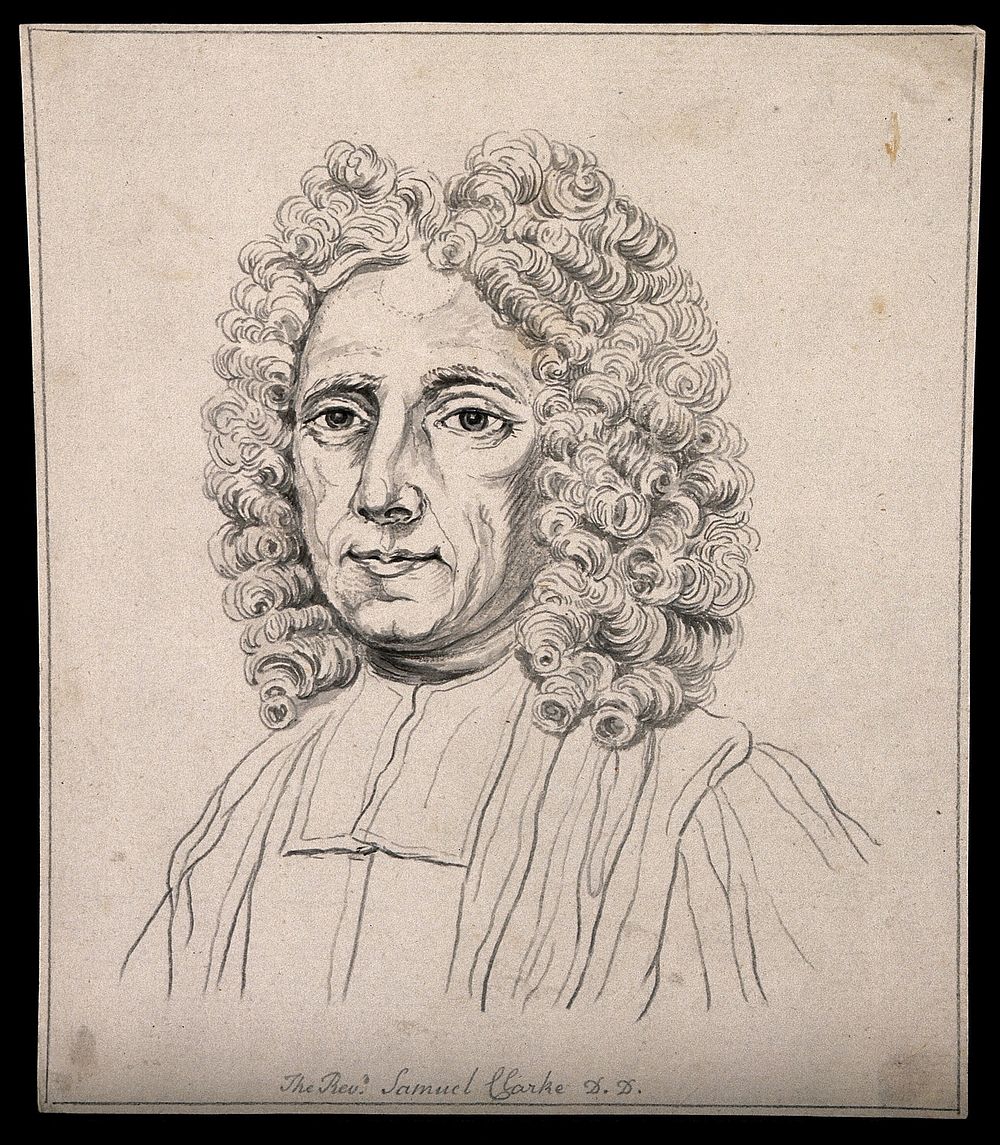 Samuel Clarke: portrait. Drawing, c. 1794.