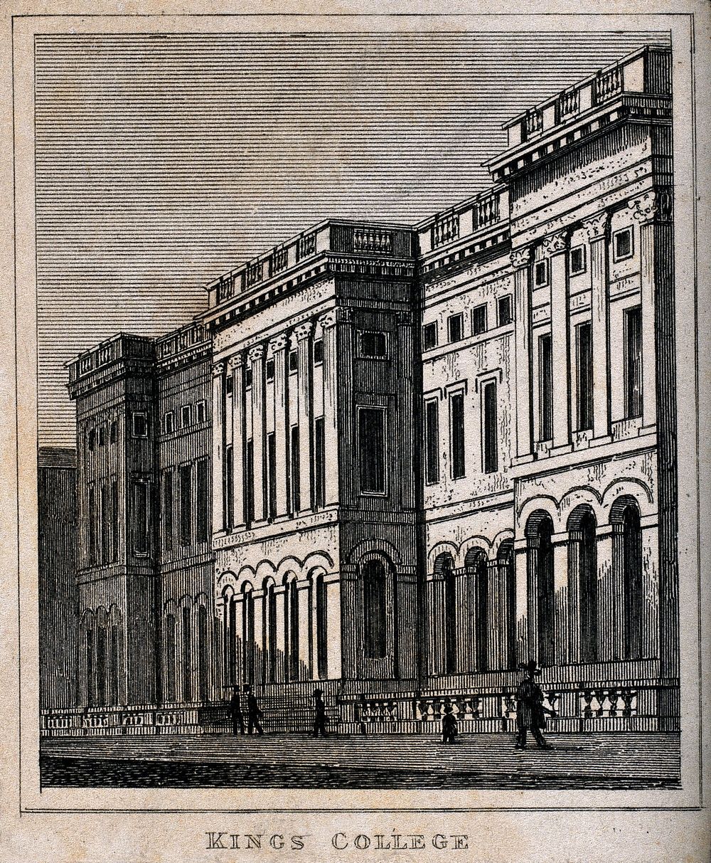 King's College, London. Engraving by J. Shury after T. H. Shepherd.