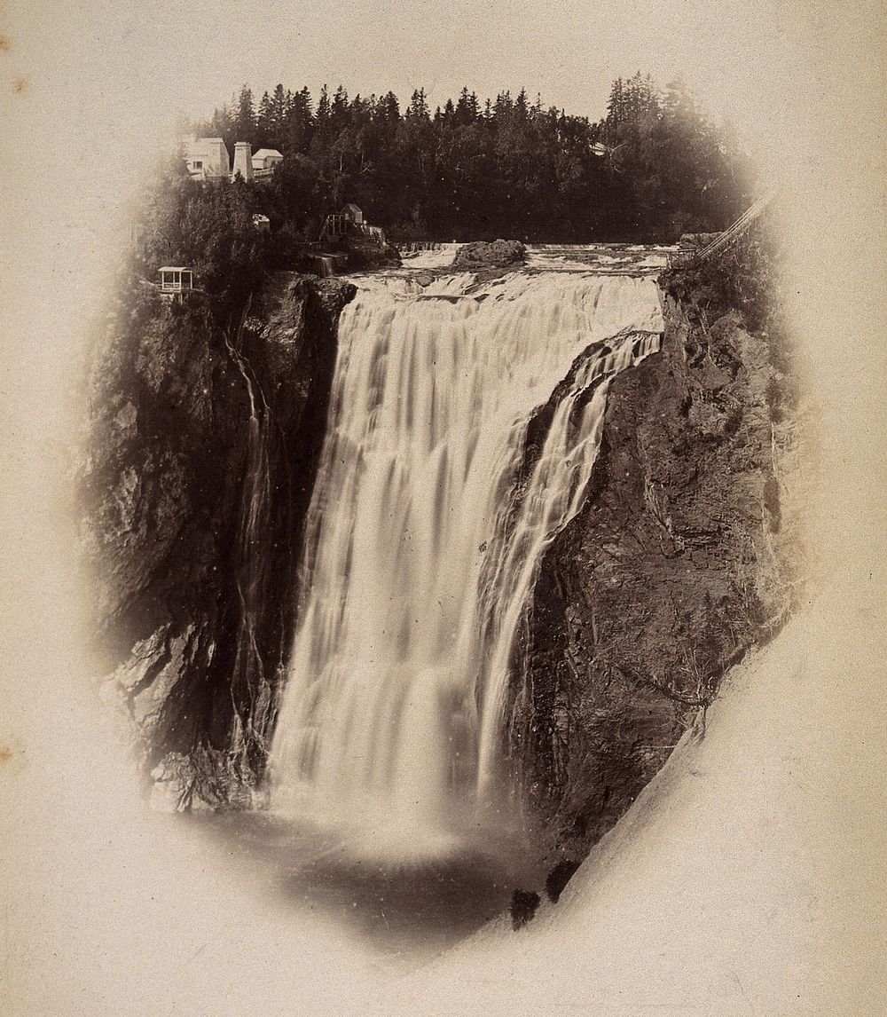 The Montmorency Falls, Quebec, Canada. Photograph, ca. 1880.