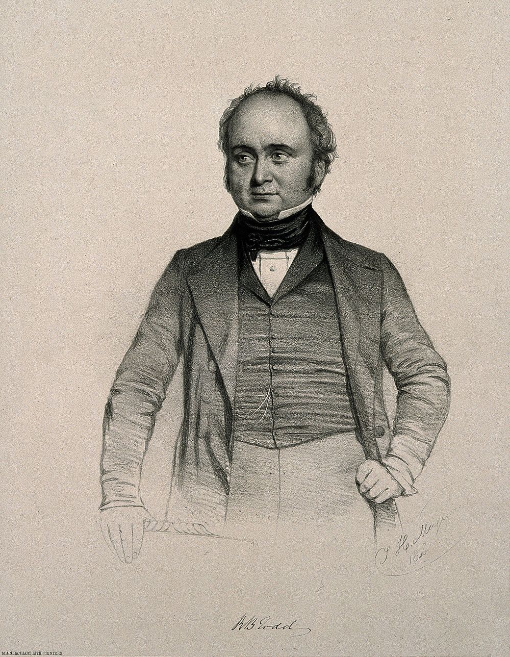 Robert Bentley Todd. Lithograph by T. H. Maguire, 1848.