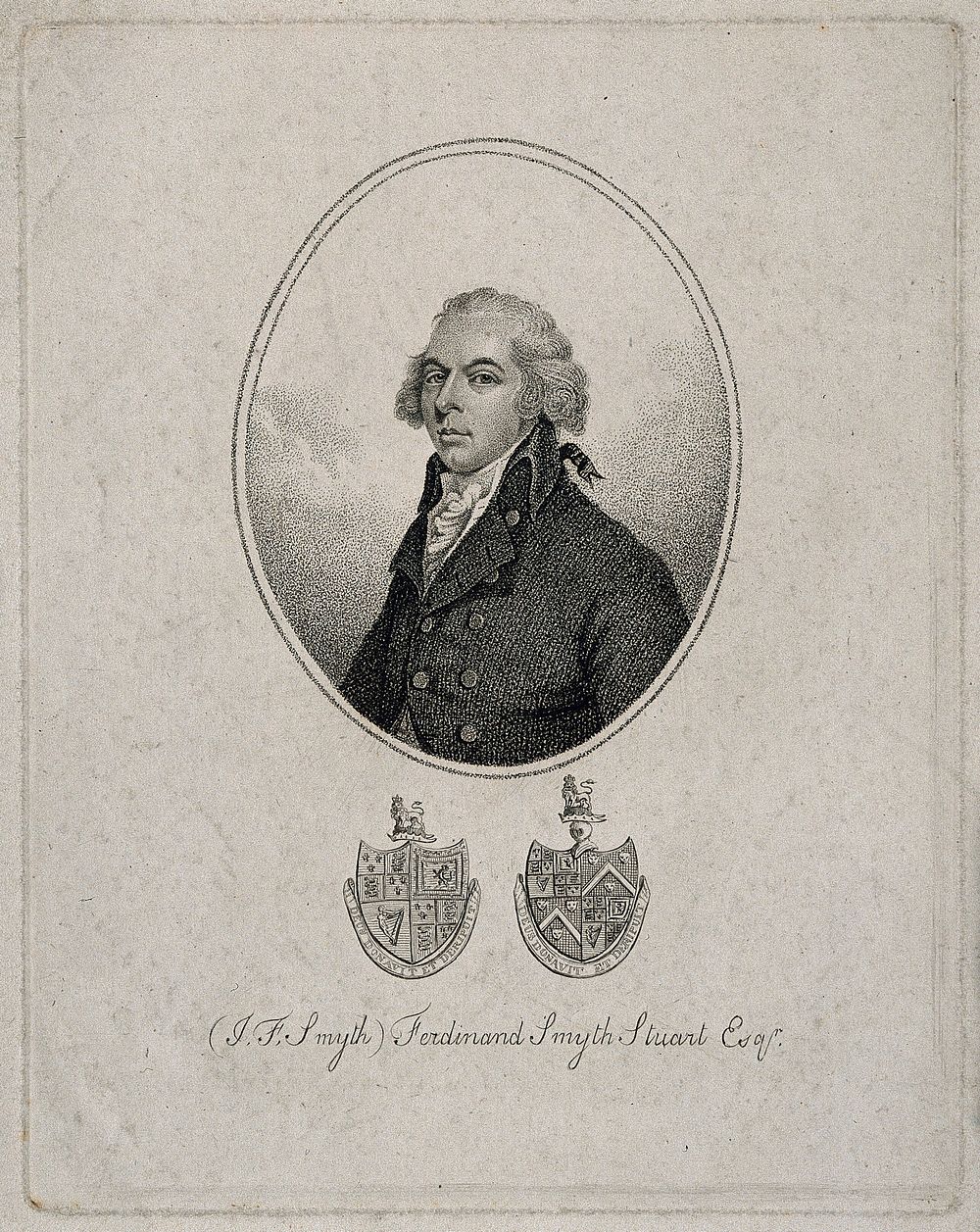 John Ferdinand Stuart [Smyth]. Stipple engraving, 1807.
