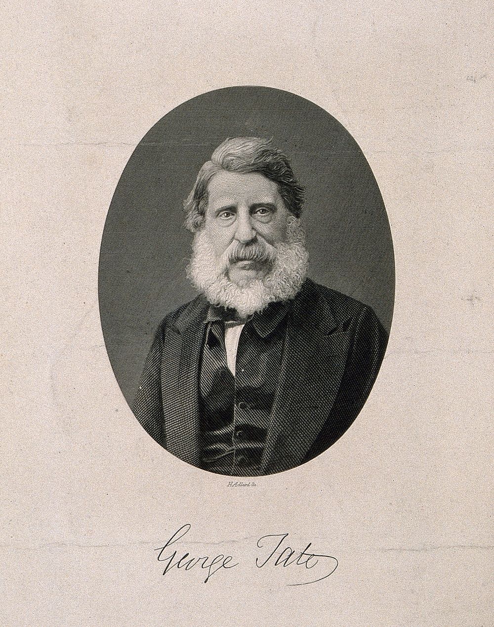George Tate. Stipple engraving by H. Adlard.