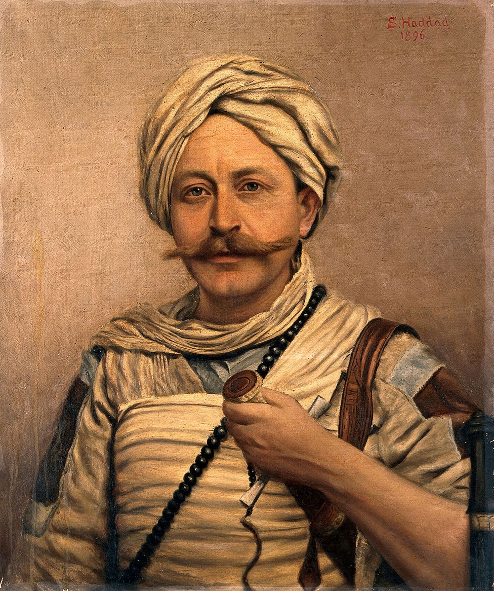 Slatin Pasha (Sir Rudolf Carl Slatin). Oil painting by Salim S. Haddad, 1896.