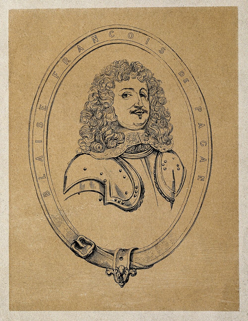 Blaise François, Comte de Pagan. Lithograph.