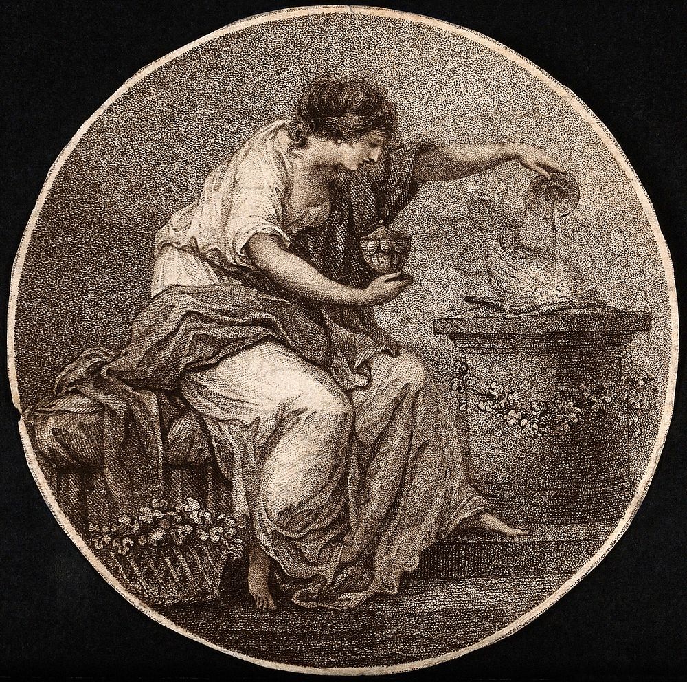 pagan sacrifice. Sanguine stipple engraving. | Free Photo Illustration ...