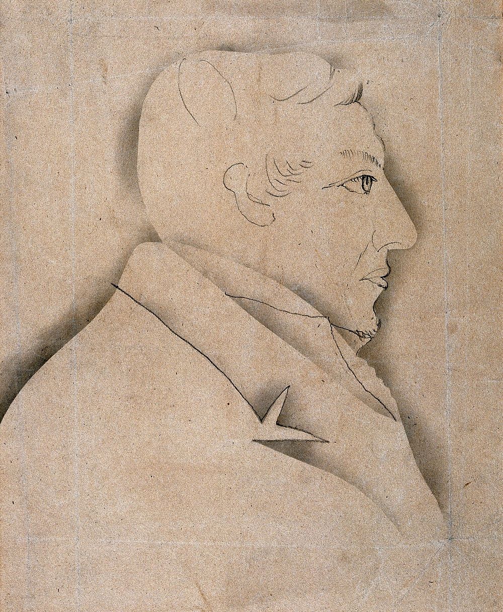 A member of the Jenner family. Pencil and wash, 1800/1820.