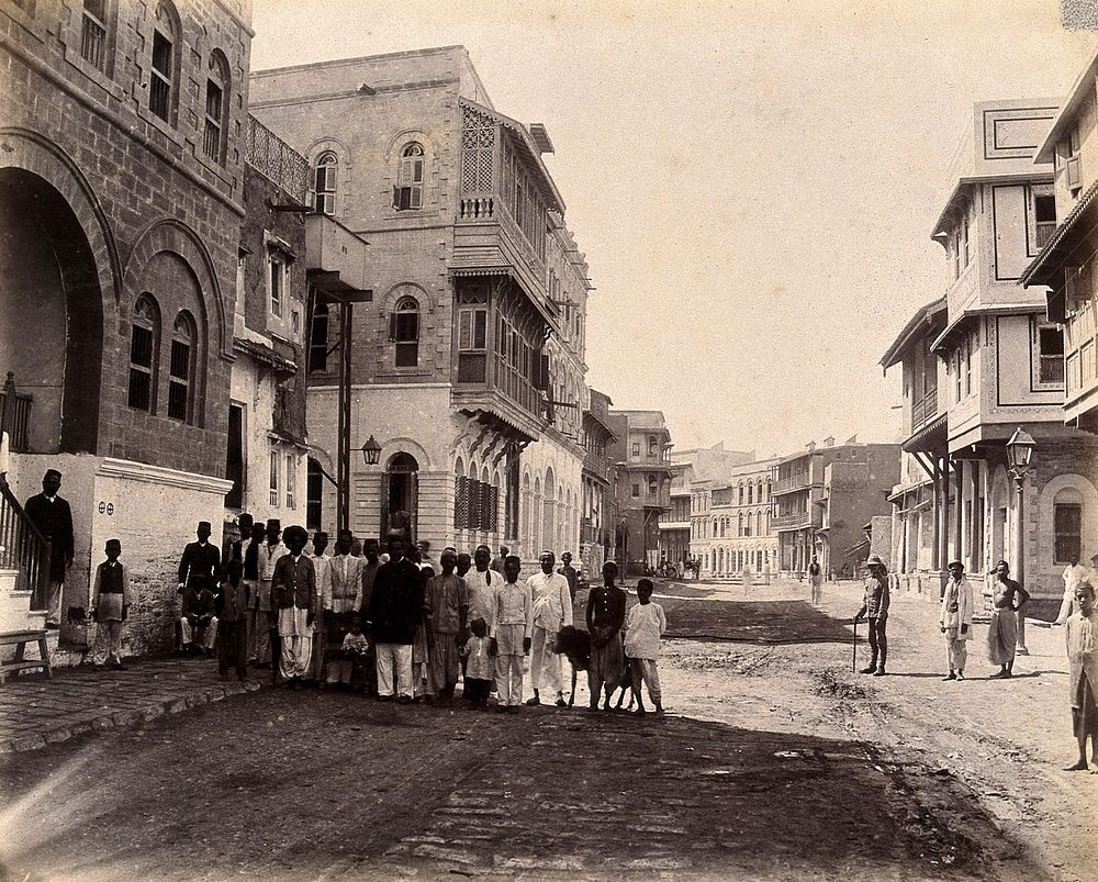 A street in Old Town, Karachi, India. Photograph, 1897.