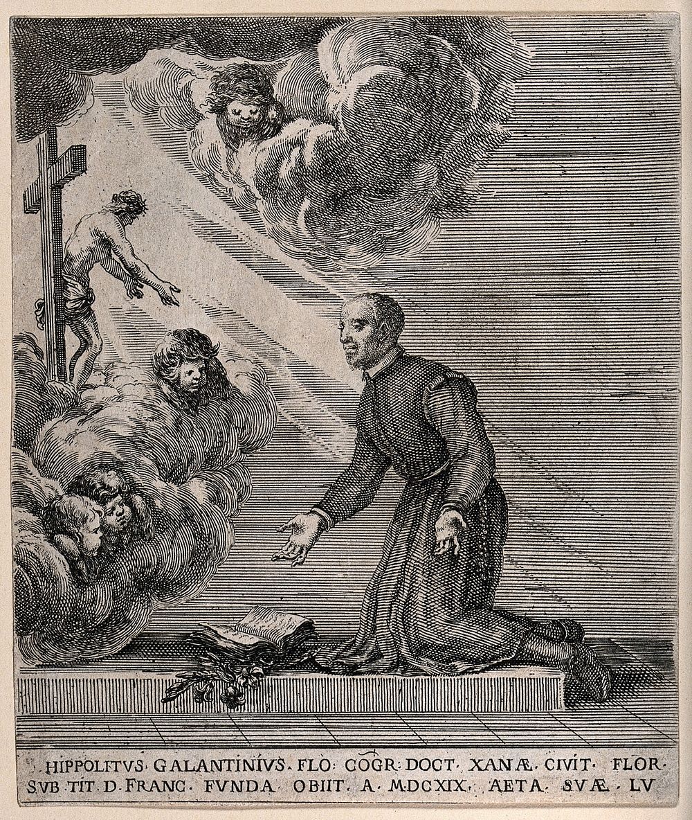 The Blessed Hippolytus Galantini. Engraving.
