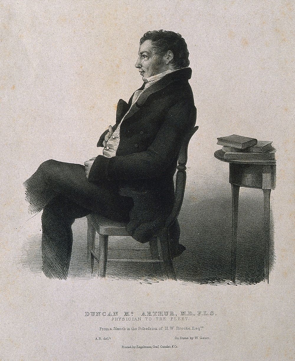 Duncan McArthur. Lithograph by W. Gauci after [A. B.].
