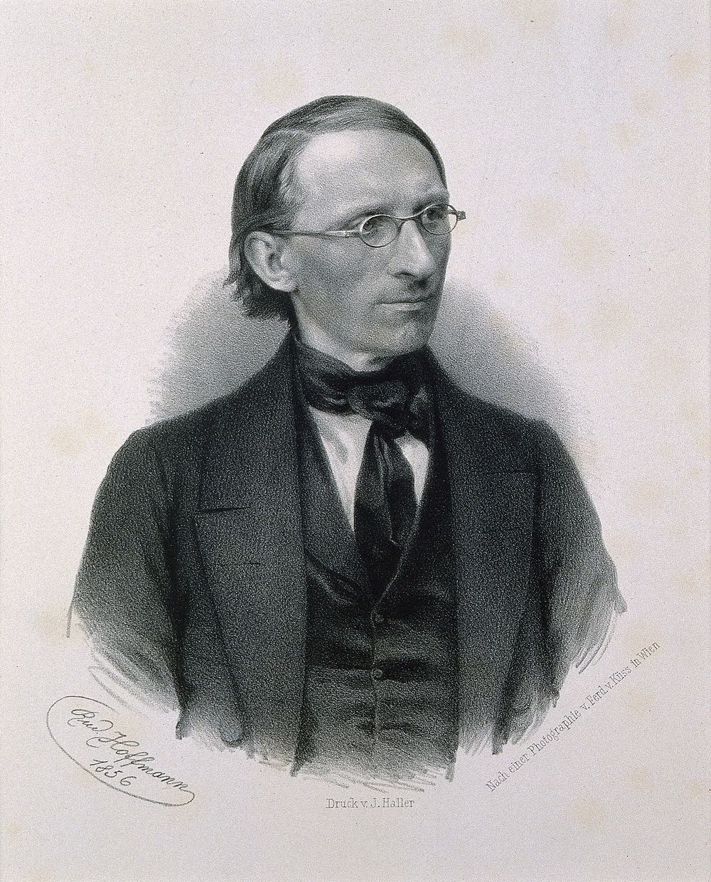 Carl Friedrich Wilhelm Ludwig. Lithograph by R. Hoffmann, 1856, after F. Küss.