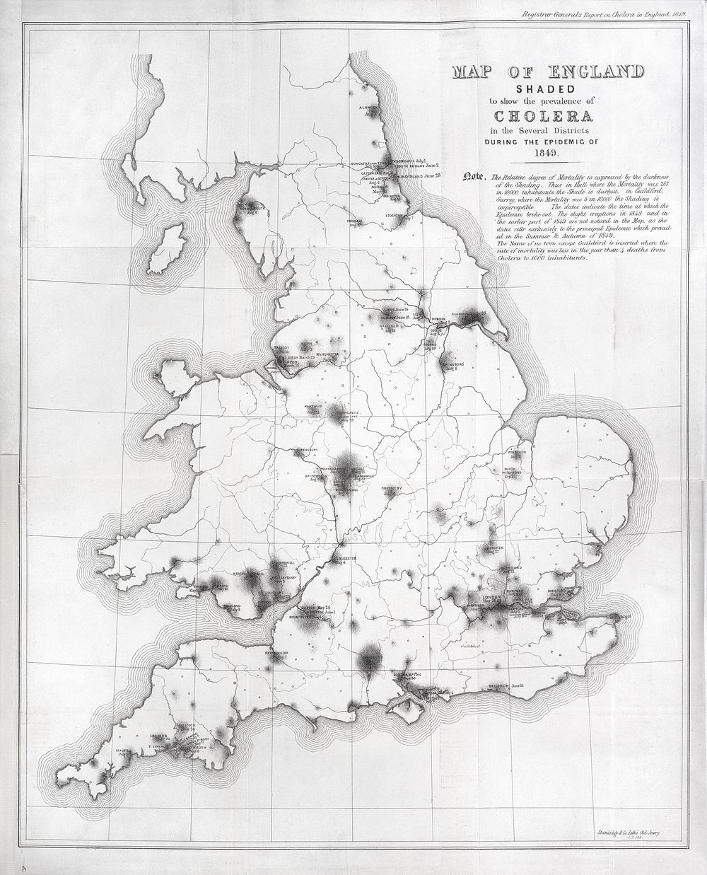 Report on the mortality of cholera in England, 1848-49.