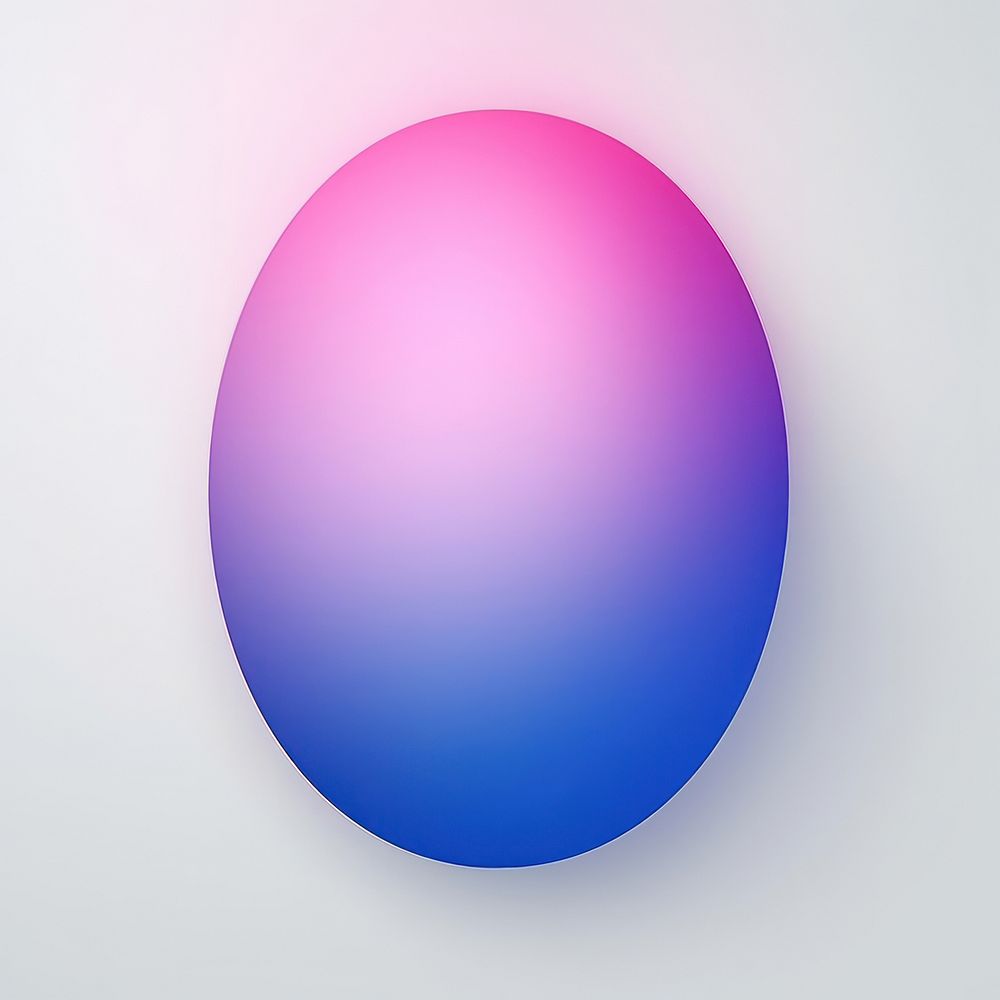 Abstract blurred gradient illustration oval shape sphere purple pink.