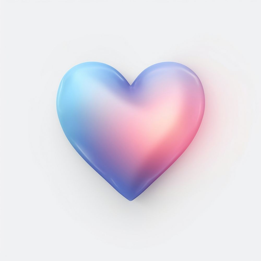 Abstract gradient illustration human heart blue pink glowing.