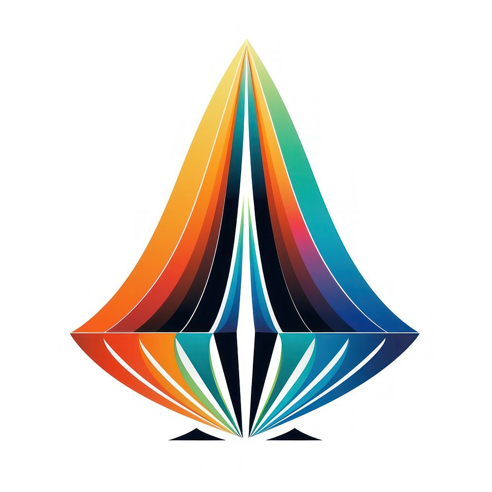Boat abstract graphics logo.