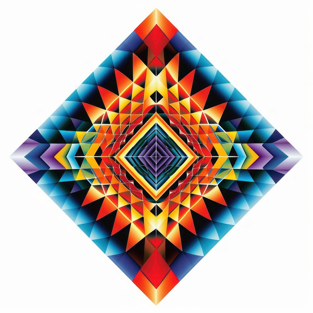 Diamond art pattern kaleidoscope.
