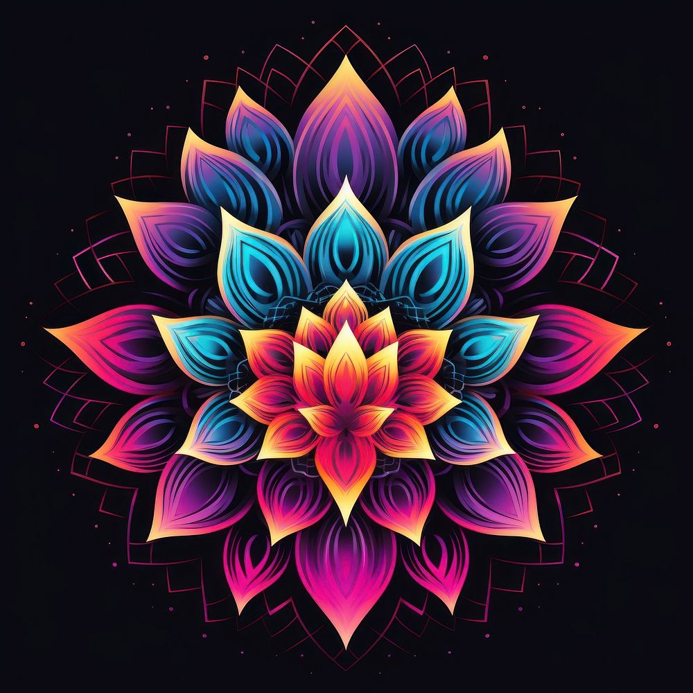 Lotus art abstract pattern.