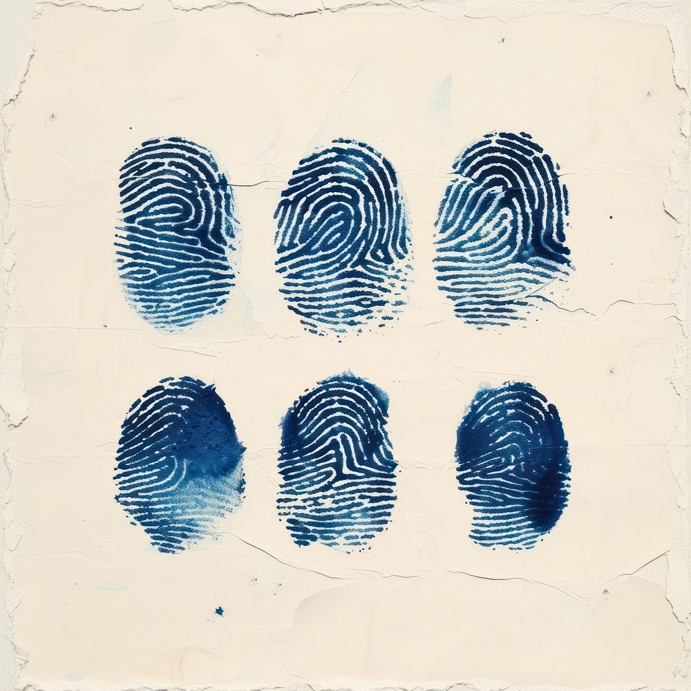 Blue fingerprints art studio shot creativity.