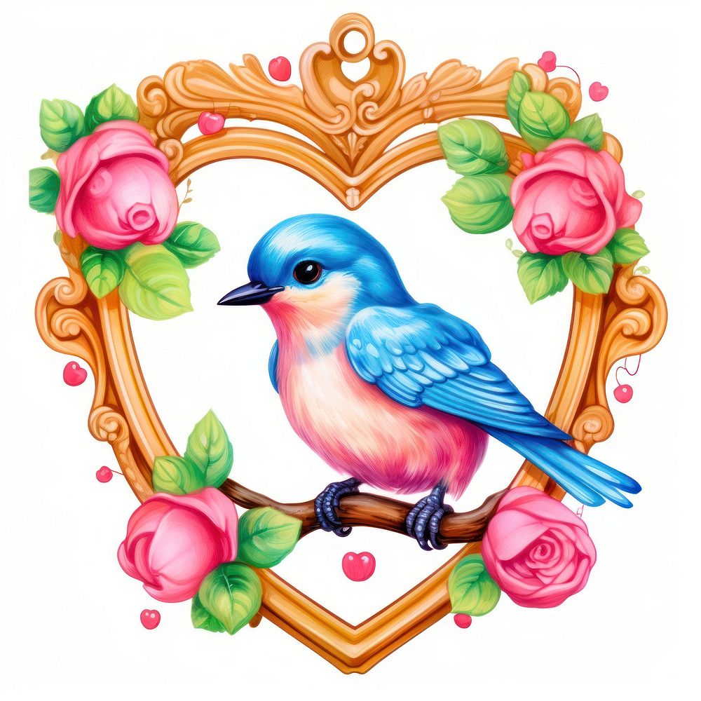 A blue bird printable sticker art representation creativity.