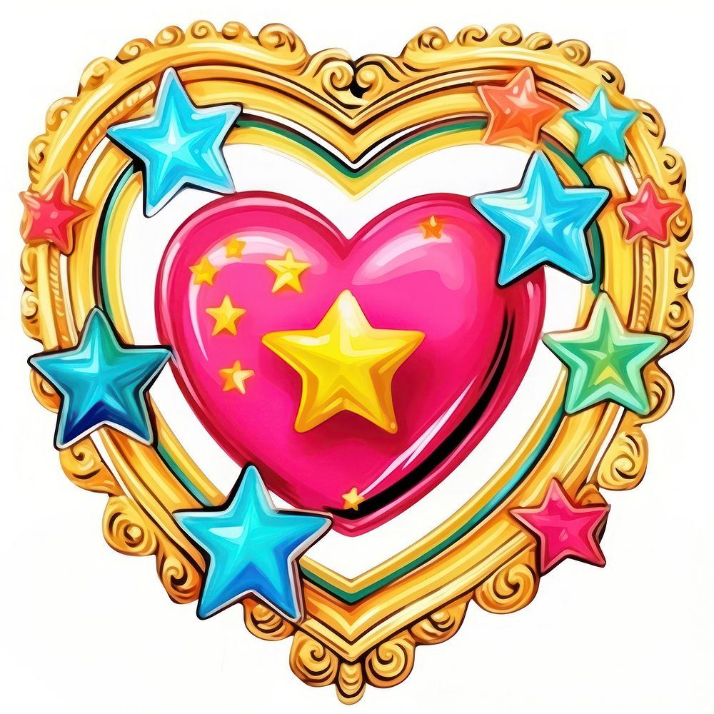 A star printable sticker heart celebration creativity.