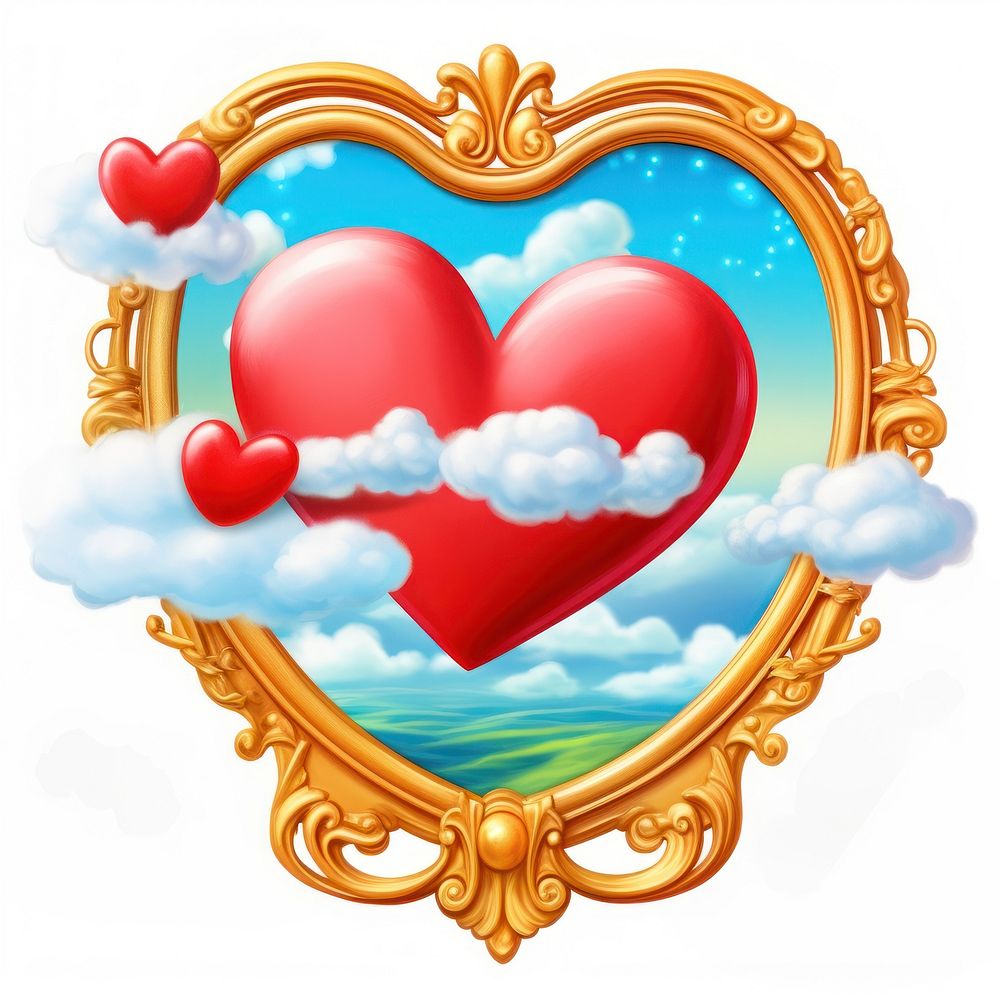 Sky printable sticker heart creativity romance.
