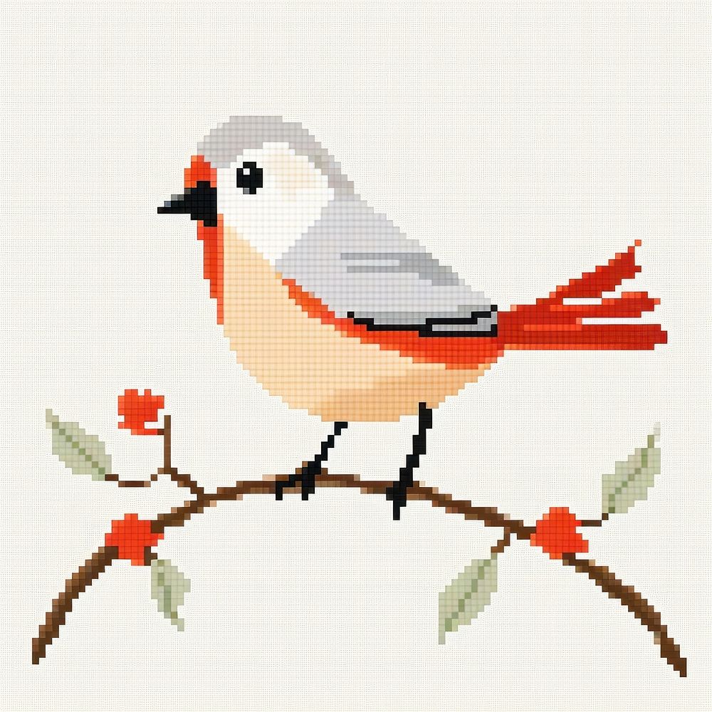 Cross stitch bird cross-stitch creativity embroidery.