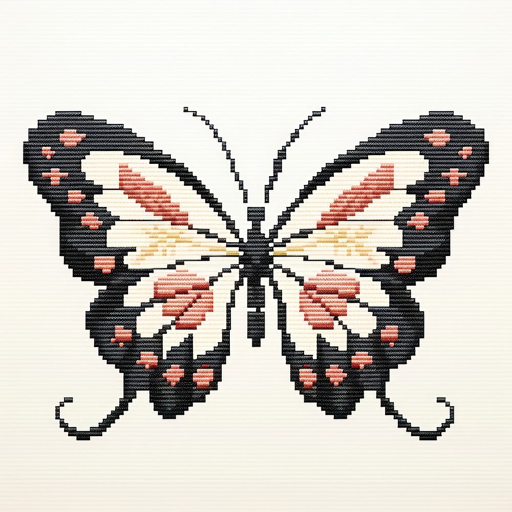 Cross stitch butterfly graphics pattern animal.
