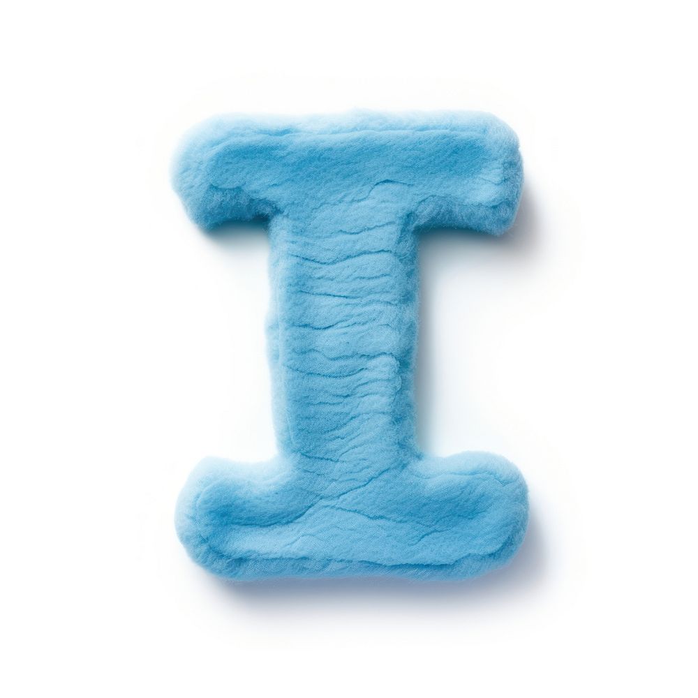 Turquoise blue text toy.