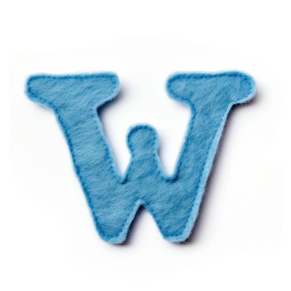 Letter blue white background turquoise.