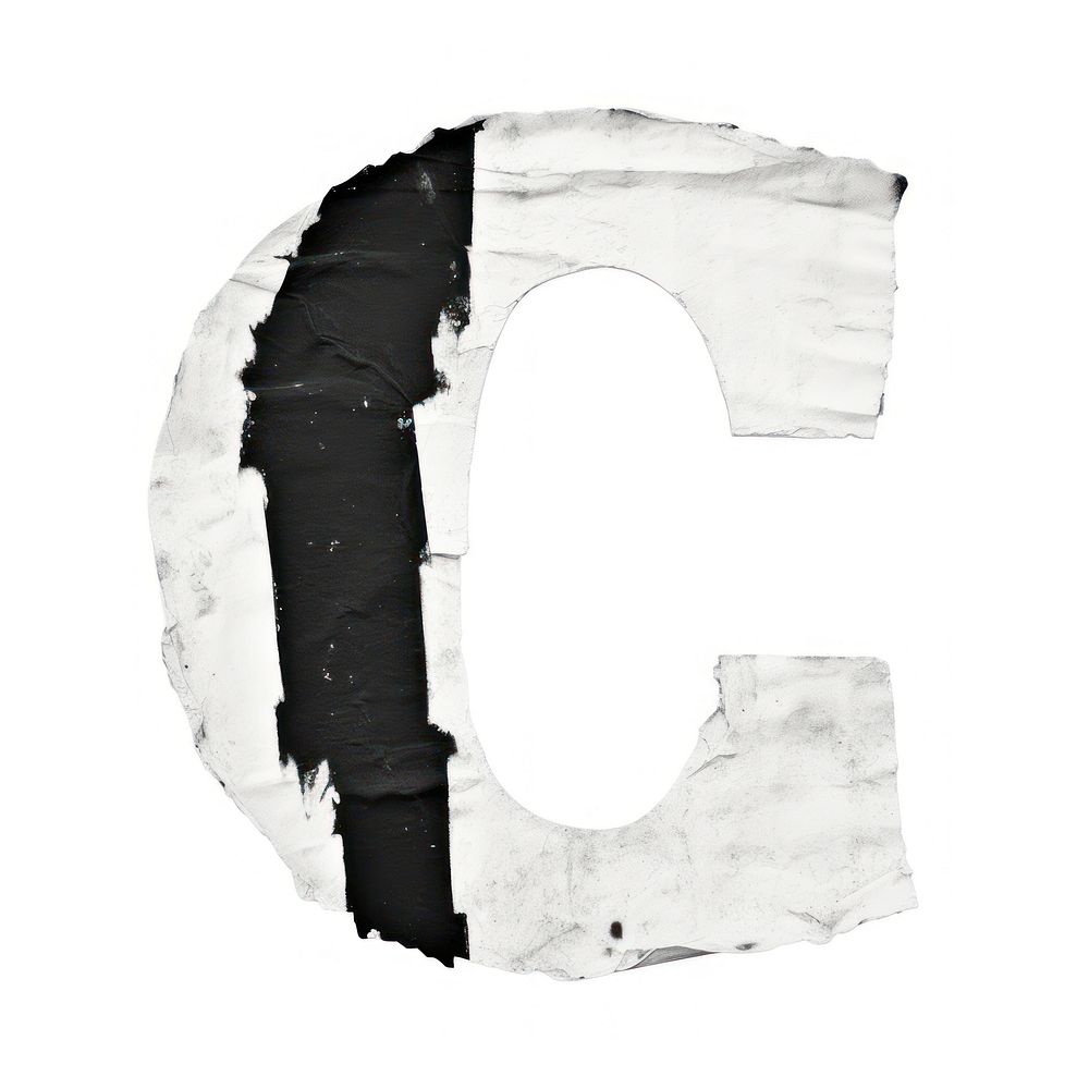 C paper carft collage white text white background.