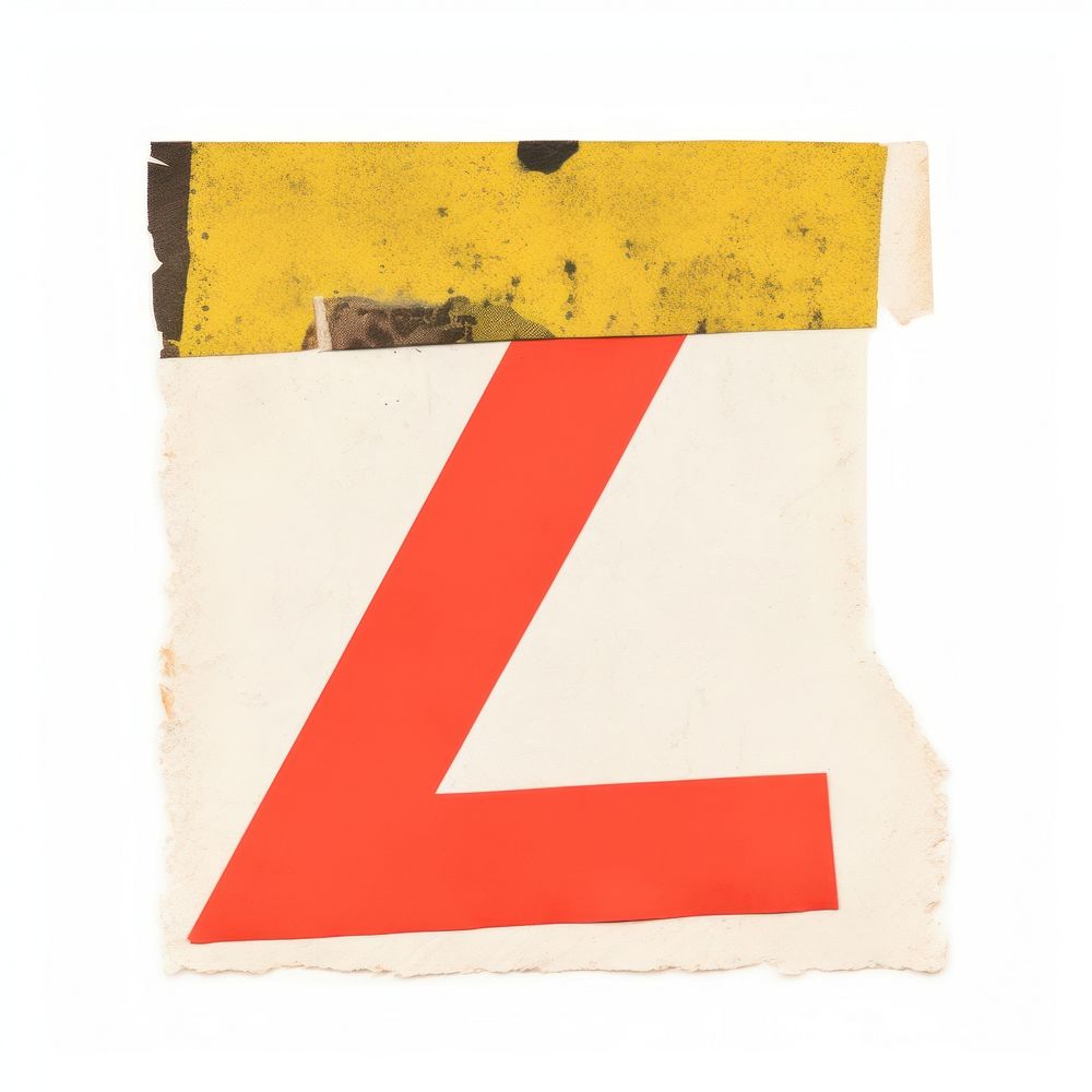 Alphabet Z paper craft collage text symbol letter.