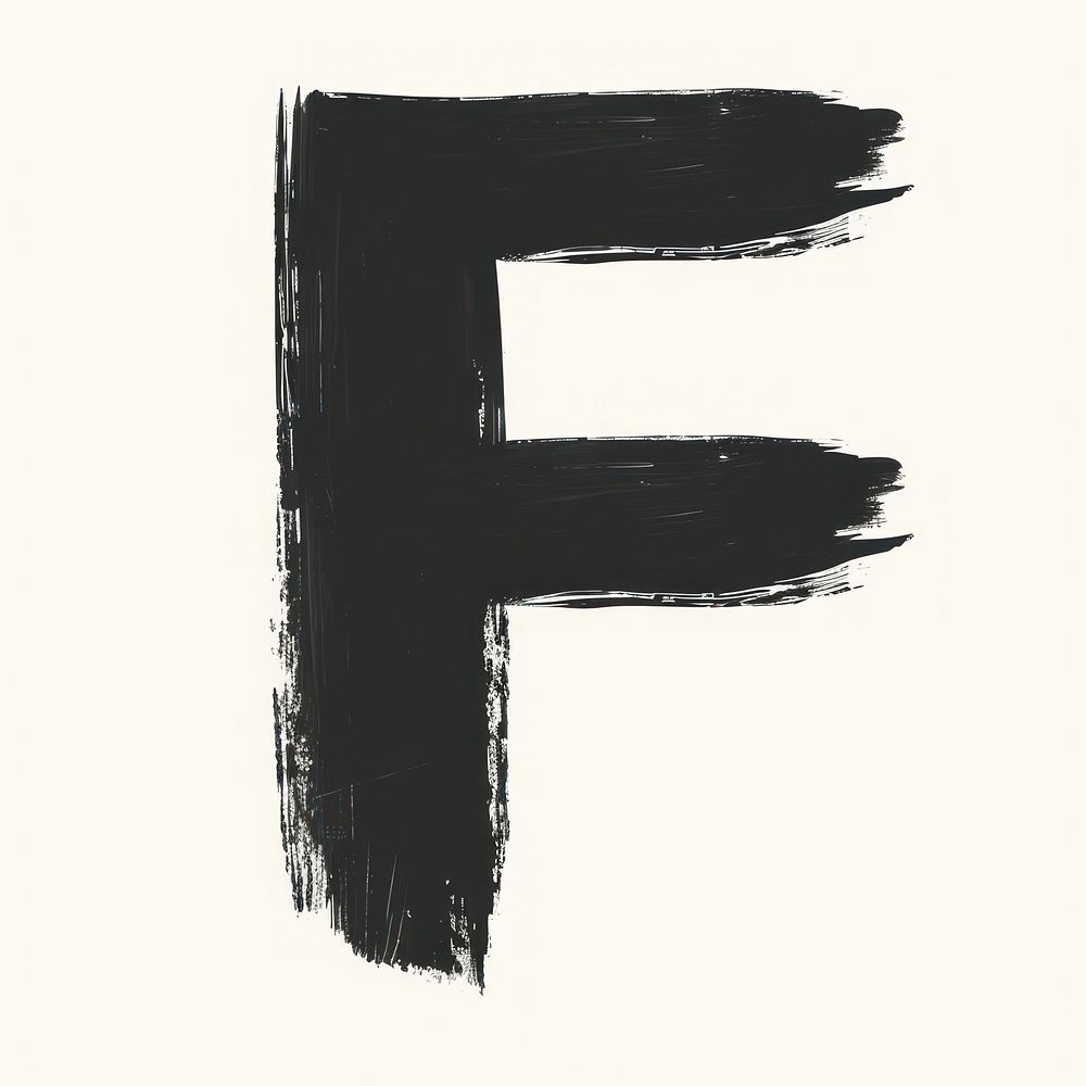 Alphabet F marker brush line text logo.