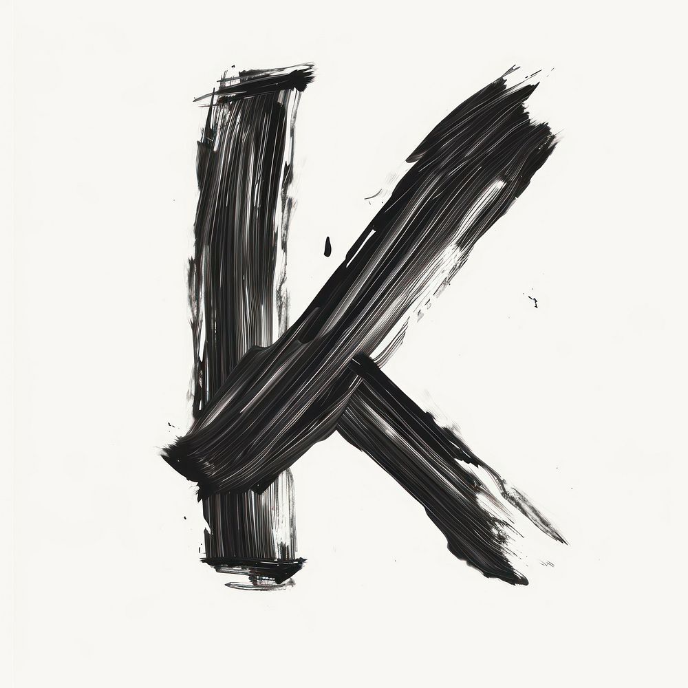 Alphabet K marker brush backgrounds drawing sketch.